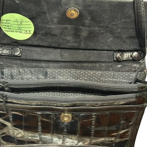 Vintage Eel Skin Clutch Shoulder Bag with Removable Strap - Picture 8 of 8